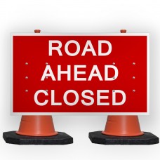 Road Ahead Closed Cone Sign